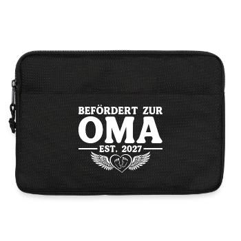Befördert zur Oma 2027 – Baby Ankündigung - Laptoptasche 13" - Schwarz - Vorne