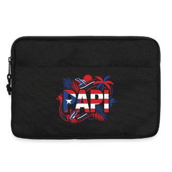 Papi Porto Rico Drapeau Grenouille Tropiques - Sacoche pour ordinateur portable 13 pouces - noir - Devant
