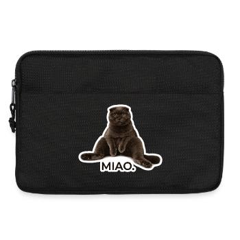 Der ultimative Scottish Fold Chill-Vibe – „Miao.“ - Laptoptasche 13" - Schwarz - Vorne