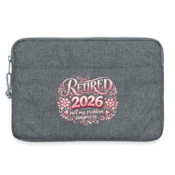 Ruhestand 2026 Plus My Problem Humor - Laptoptasche 13" - Grau meliert - Vorne