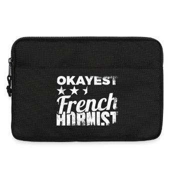 Average French horn player - Laptop bag 13" - black - Front