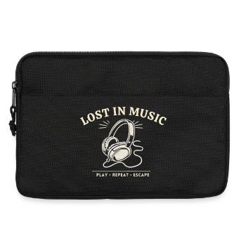 Lost In Music – Vintage Headphones Design - Sacoche pour ordinateur portable 13 pouces - noir - Devant