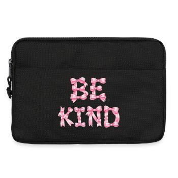 Be Kind Pink Bow T-Shirt Coquette Aesthetic - Laptop bag 13" - black - Front