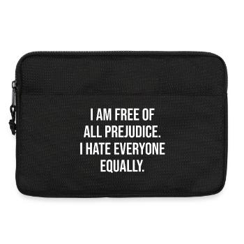 T-shirt d’ironie anti-préjugé - Sacoche pour ordinateur portable 13 pouces - noir - Devant