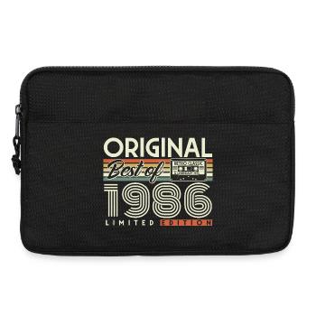 Cadeau vintage rétro pour le 40e anniversaire vintage 1986 - Sacoche pour ordinateur portable 13 pouces - noir - Devant