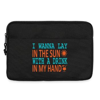 Lay in sun drink in hand - Laptoptasche 13" - Schwarz - Vorne