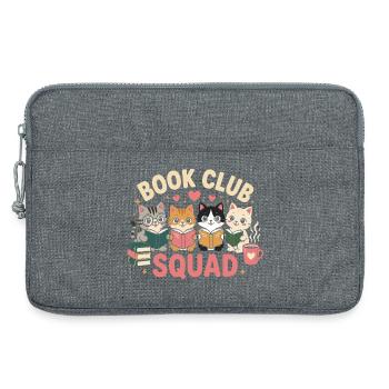 Buchclub Katzen Squad - Laptoptasche 13" - Grau meliert - Vorne