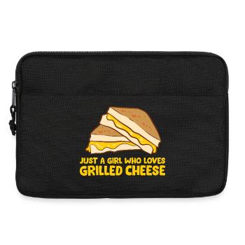 Gegrilltes Käsemädchen-Zitat-Tee - Laptoptasche 13" - Schwarz - Vorne