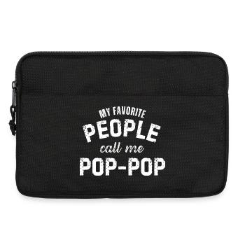 Mes personnes préférées m’appellent Pop-pop Grand-père drôle - Sacoche pour ordinateur portable 13 pouces - noir - Devant