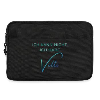 Voltigieren Training: Lustiger Volti Spruch - Laptoptasche 13" - Schwarz - Vorne