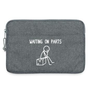 En Attente De Pièces | Humour Bricolage Garage - Sacoche pour ordinateur portable 13 pouces - gris chiné - Devant