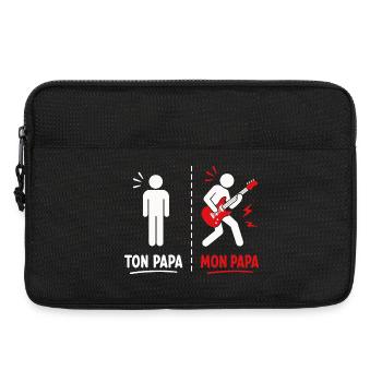 Ton Papa vs Mon Papa: Attitude Guitare - Sacoche pour ordinateur portable 13 pouces - noir - Devant