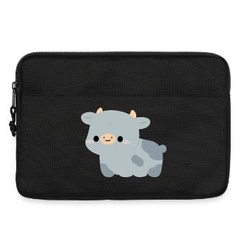 Vache bleue belge - Sacoche pour ordinateur portable 13 pouces - noir - Devant