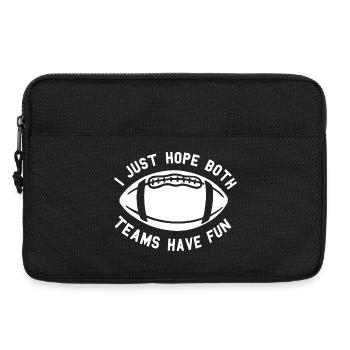 Rugby humor: Both teams have fun - Laptop bag 13" - black - Front