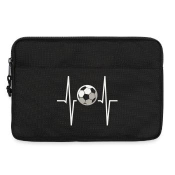 Fußball-Herzfrequenz-EKG Herzfrequenzmonitor Fußballfan - Laptoptasche 13" - Schwarz - Vorne
