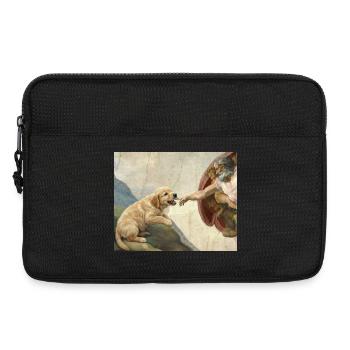 Dog God Hand Golden Retriever Dog Meme - Laptop bag 13" - black - Front
