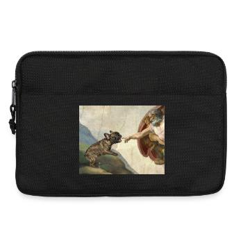 Dog God Hand French Bulldog Dog meme - Laptop bag 13" - black - Front