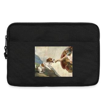Dog God Hand Beagle Dog meme - Laptop bag 13" - black - Front