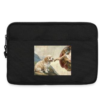 Hund Gottes Hand Havaneser Hunde meme - Laptoptasche 13" - Schwarz - Vorne