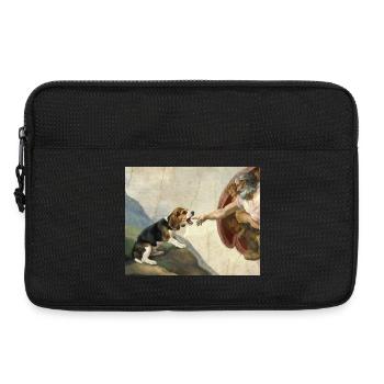 Mème du chien God Hand Beagle Dog - Sacoche pour ordinateur portable 13 pouces - noir - Devant