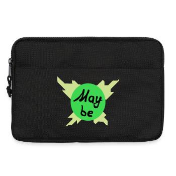 May be – Grüner Kreis Grafik - Laptoptasche 13" - Schwarz - Vorne