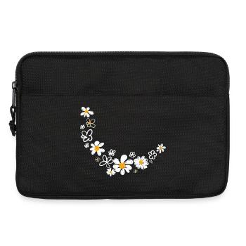 Blumengirlande - Laptoptasche 13" - Schwarz - Vorne