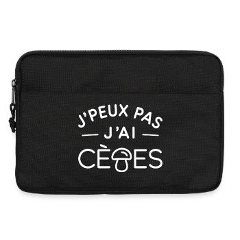 Cèpes Humour Cadeau Passionné de Champignons - Sacoche pour ordinateur portable 13 pouces - noir - Devant