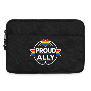 Proud Ally für Pride Unterstützer LGBTQ CSD Outfit - Laptoptasche 13" - Schwarz - Vorne