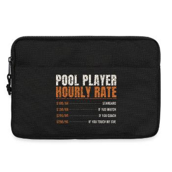 Pool Player Hourly Rate - Laptop bag 13" - black - Front