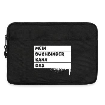 Geschenk für Buchbinder - Laptoptasche 13" - Schwarz - Vorne