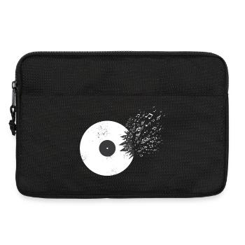 Vinyle - Sacoche pour ordinateur portable 13 pouces - noir - Devant