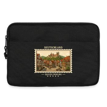 Deutschland Quedlinburg Vintage Reisemarke - Laptoptasche 13" - Schwarz - Vorne