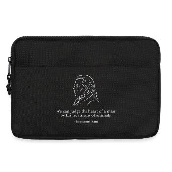 Citation de Kant sur la bonté animale - Sacoche pour ordinateur portable 13 pouces - noir - Devant
