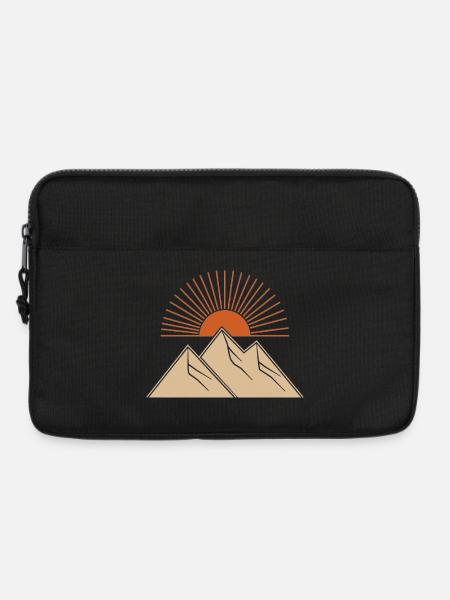 Sonnenaufgang auf den Gipfeln - Laptoptasche 13" - Schwarz