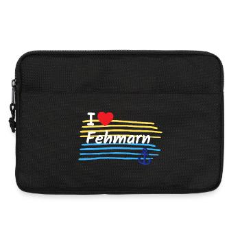I love Fehmarn coastal look - Laptop bag 13" - black - Front