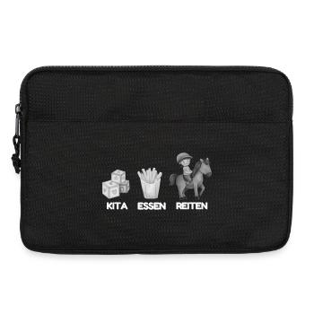 Kita Essen Reiten Motive - Laptoptasche 13" - Schwarz - Vorne