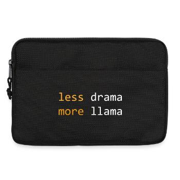 Moins de drame, plus de Lama, sombre - Sacoche pour ordinateur portable 13 pouces - noir - Devant