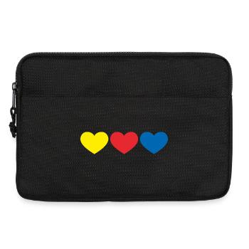DIF_heart - Sacoche pour ordinateur portable 13 pouces - noir - Devant