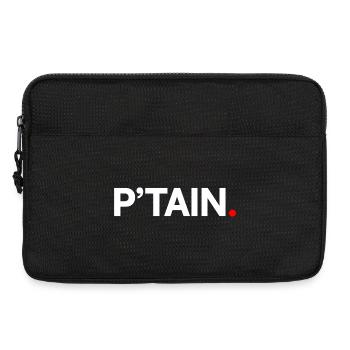 P'TAIN | Minimalist humor reaction - Laptop bag 13" - black - Front
