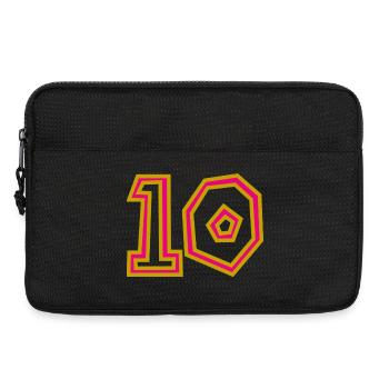 10. 10 ANS. 10e ANNIVERSAIRE. ANNIVERSAIRE 10 ANS. - Sacoche pour ordinateur portable 13 pouces - noir - Devant