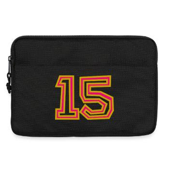 15. 15 ANS. 15e ANNIVERSAIRE. ANNIVERSAIRE 15 ANS. - Sacoche pour ordinateur portable 13 pouces - noir - Devant