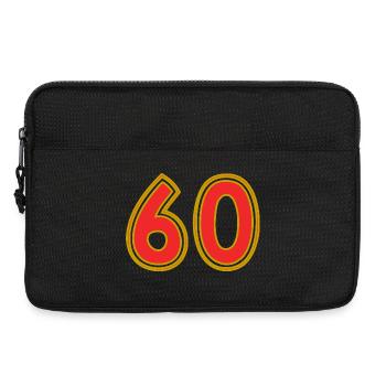 60. 60 ANS. 60e ANNIVERSAIRE. ANNIVERSAIRE 60 ANS. - Sacoche pour ordinateur portable 13 pouces - noir - Devant