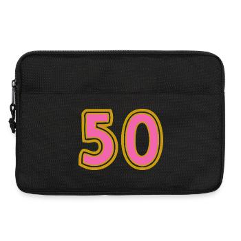 50. 50 JAHRE. 50-JÄHRIGES JUBILÄUM. 50-JÄHRIGES JUBILÄUM. - Laptoptasche 13" - Schwarz - Vorne