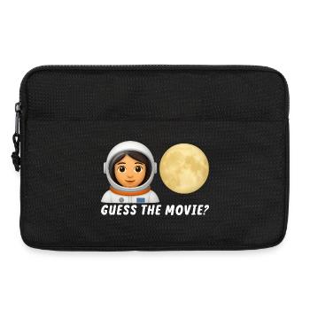 Astronaut und Vollmond Illustration - Laptoptasche 13" - Schwarz - Vorne