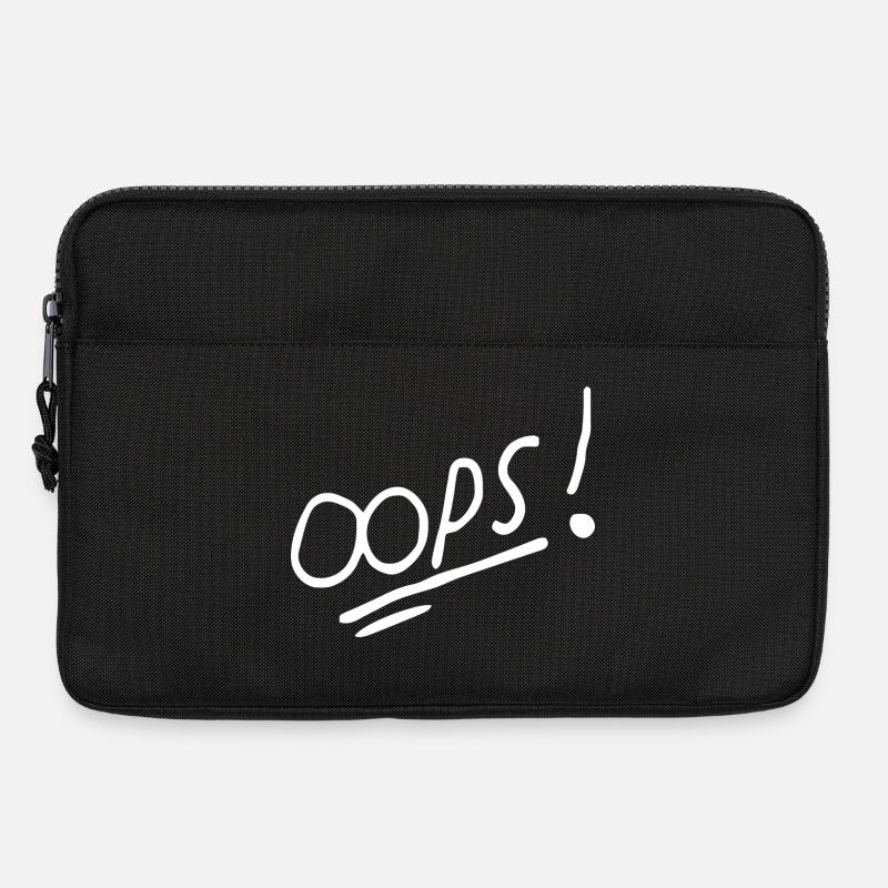 Vibrant Oops Conception de texte manuscrit - Sacoche pour ordinateur portable 13 pouces - noir