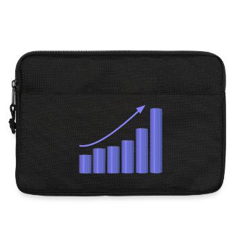 Wachstumsdiagramm mit dynamischer Steigung - Laptoptasche 13" - Schwarz - Vorne