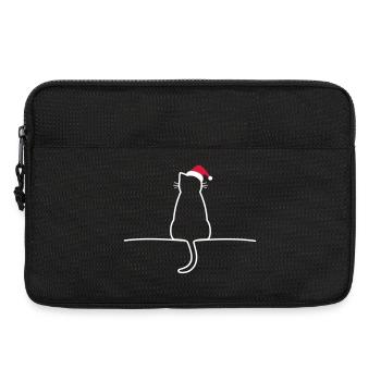 Katze Weihnachten Weihnachtskatze Geschenk - Laptoptasche 13" - Schwarz - Vorne