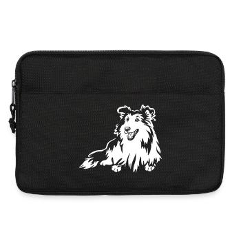 Sheltie "Black Edition" - Laptoptasche 13" - Schwarz - Vorne