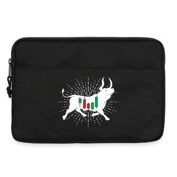 Aktien Bulle - Laptoptasche 13" - Schwarz - Vorne