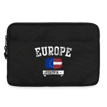 Europe Drapeau de la Lettonie - Sacoche pour ordinateur portable 13 pouces - noir - Devant